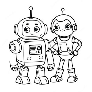 Ron And His Robot Coloring Page 62513-50276