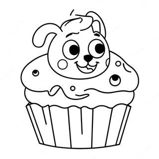 Adventurous Bluey Muffin Coloring Page 6252-5169