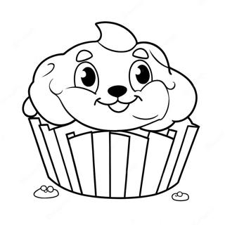 Adventurous Bluey Muffin Coloring Page 6252-5170