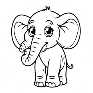 E Is For Elephant Coloring Pages