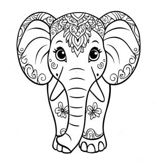 E Is For Elephant Coloring Page 62542-50299