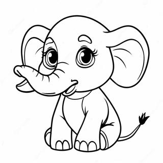 Cute Baby Elephant Coloring Page 62543-50301