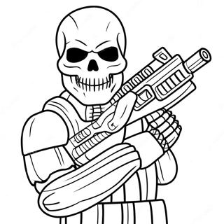 Cool Skull Trooper In Action Coloring Page 62553-50326