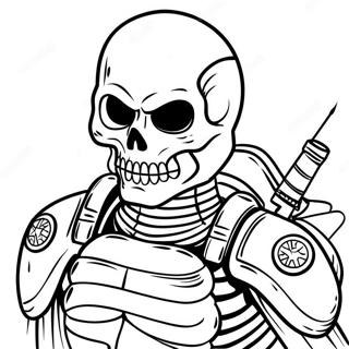 Cool Skull Trooper In Action Coloring Page 62553-50327