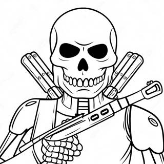 Cool Skull Trooper In Action Coloring Page 62553-50328