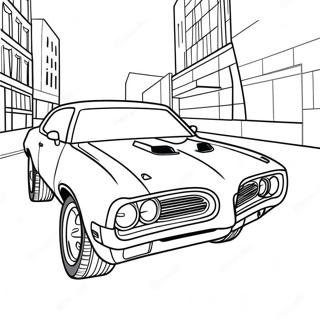 Pontiac Gto Muscle Car Coloring Page 62573-50345