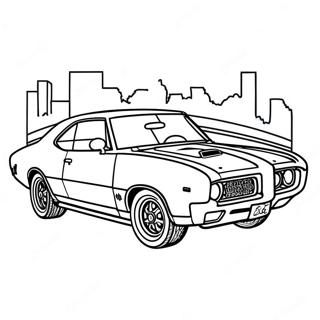 Pontiac Gto Muscle Car Coloring Page 62573-50346