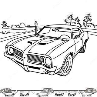 Pontiac Gto Muscle Car Coloring Page 62573-50347