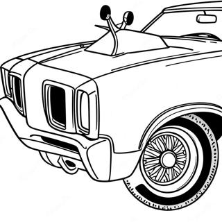 Pontiac Gto Muscle Car Coloring Page 62573-50348