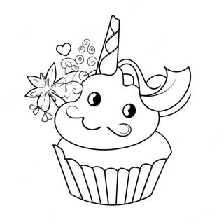 Unicorn Food Coloring Pages