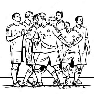 Bayern Munich Players In Action Coloring Page 62613-50377