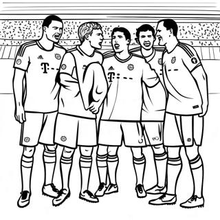 Bayern Munich Players In Action Coloring Page 62613-50378