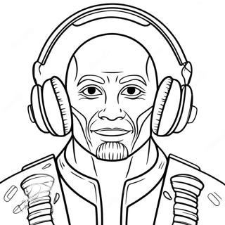 Titan Speakerman With Colorful Headphones Coloring Page 6262-5162