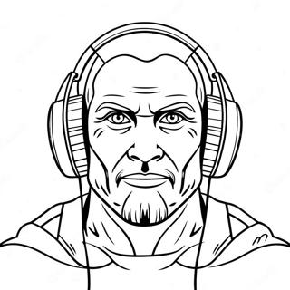 Titan Speakerman With Colorful Headphones Coloring Page 6262-5163