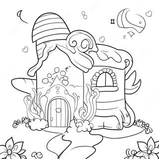 Unicorn House Coloring Page 62632-50390