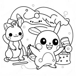 Pokemon Birthday Celebration Coloring Page 62652-50410