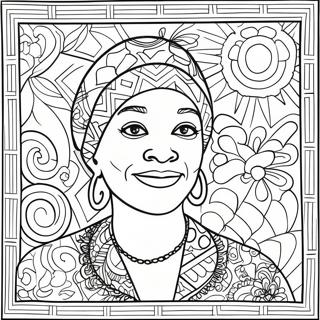 Colorful Faith Ringgold Quilt Coloring Page 62683-50438