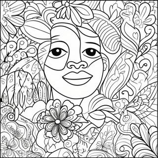 Colorful Faith Ringgold Quilt Coloring Page 62683-50440