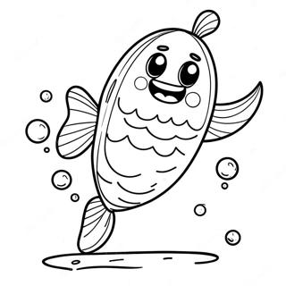 Funny Fortnite Fishstick Dancing Coloring Page 62693-50441