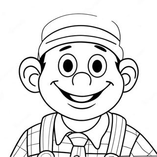 Happy Ernie With A Big Smile Coloring Page 62703-50452