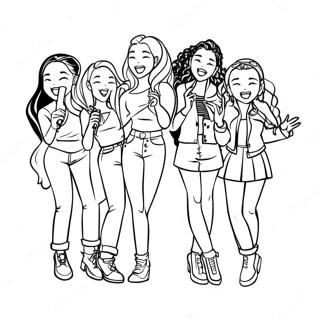 Itzy Members Singing Together Coloring Page 62713-50457