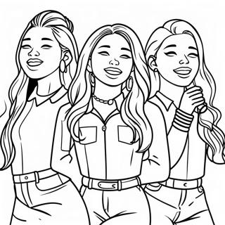 Itzy Members Singing Together Coloring Page 62713-50459