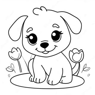 Cute Baby Puppy Coloring Page 62722-50463