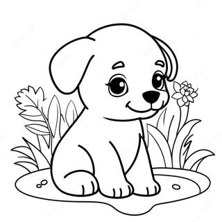 Cute Baby Puppy Coloring Page 62722-50464