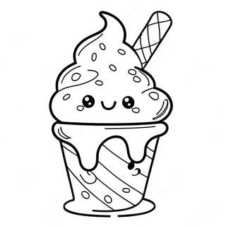 Cute Ice Cream Sundae Coloring Page 62733-50473