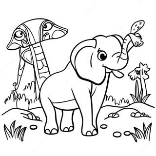 African Wildlife Coloring Page 62762-50495