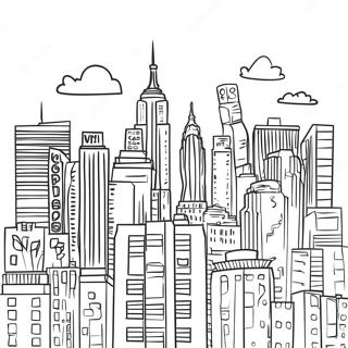 New York City Skyline Coloring Page 6281-5180