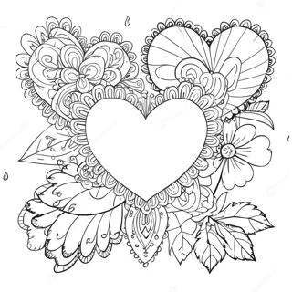 Vintage Valentine Coloring Pages