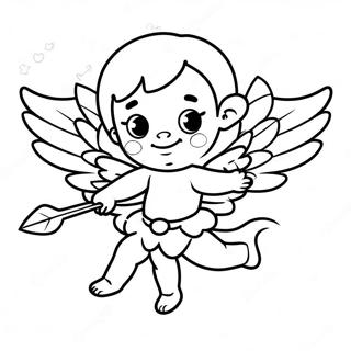 Retro Cupid With Arrows Coloring Page 62833-50553