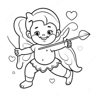 Retro Cupid With Arrows Coloring Page 62833-50556