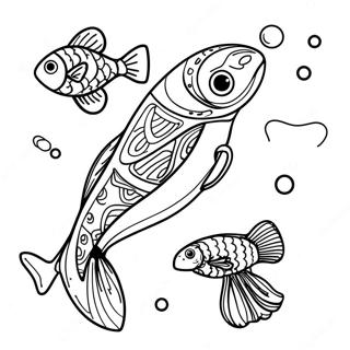 Colorful Fishing Lure Coloring Page 62863-50580