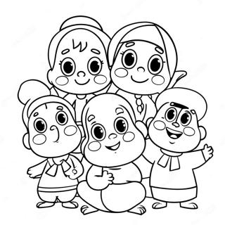 Happy Breadwinner Family Coloring Page 62893-50597