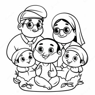 Happy Breadwinner Family Coloring Page 62893-50598