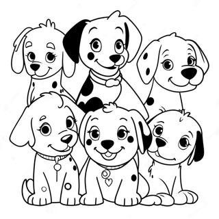 101 Dalmatians Puppies Coloring Page 62912-50607