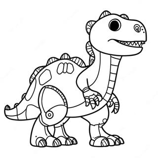 Robot Dinosaur Coloring Pages