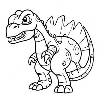 Fierce Robot Dinosaur Coloring Page 62933-50623