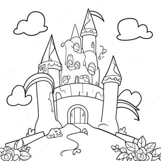 Unicorn Castle Coloring Page 62962-59603