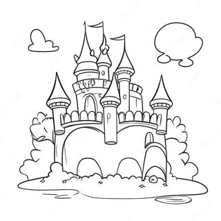 Magical Unicorn Castle Coloring Page 62963-50638