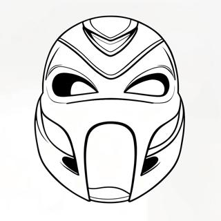 Mighty Morphin Power Ranger Mask Coloring Page 62973-50645