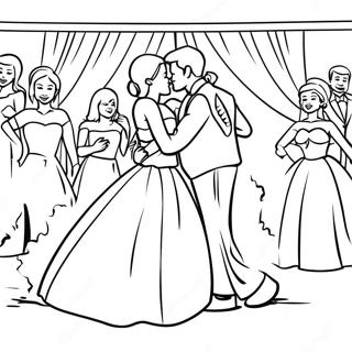 Prom Coloring Pages