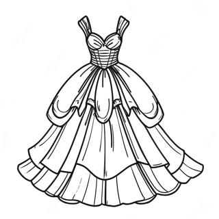 Elegant Prom Dress Coloring Page 62983-50653