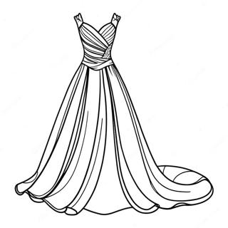 Elegant Prom Dress Coloring Page 62983-50655