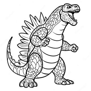 Godzilla Roaring Coloring Page 62-50