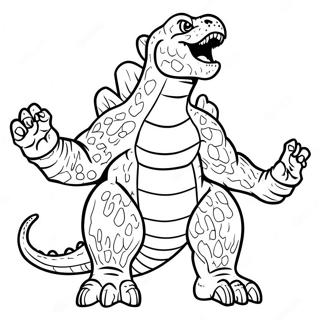 Godzilla Roaring Coloring Page 62-51