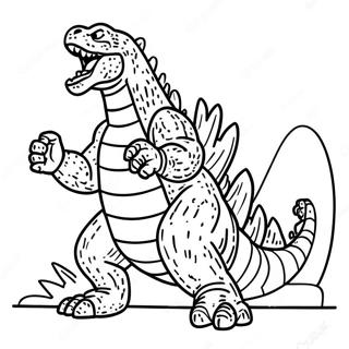 Godzilla Roaring Coloring Page 62-52