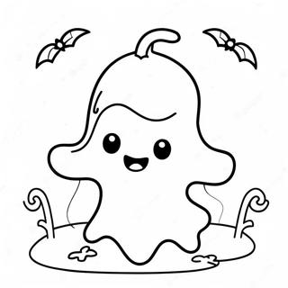 Cute Halloween Ghost Coloring Page 63003-50669